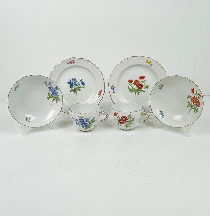 Meissen - Tekop sæt (6) - (NO RESERVE) - Porcelæn