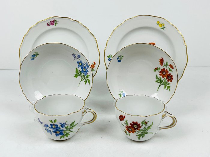 Meissen - Tekop sæt (6) - (NO RESERVE) - Porcelæn