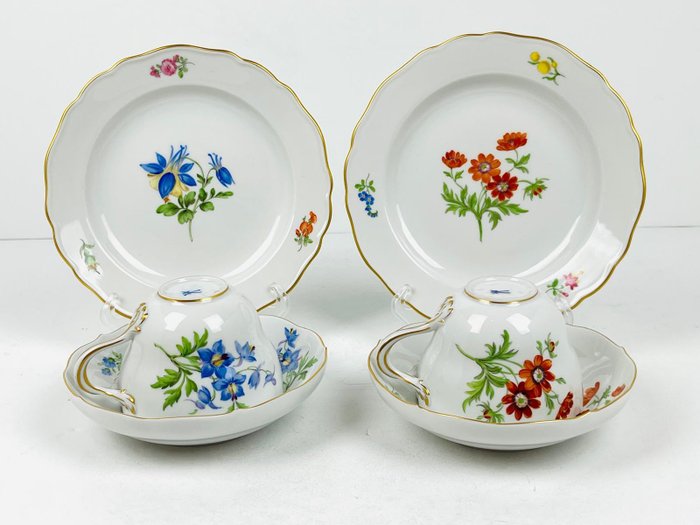 Meissen - Tekop sæt (6) - (NO RESERVE) - Porcelæn