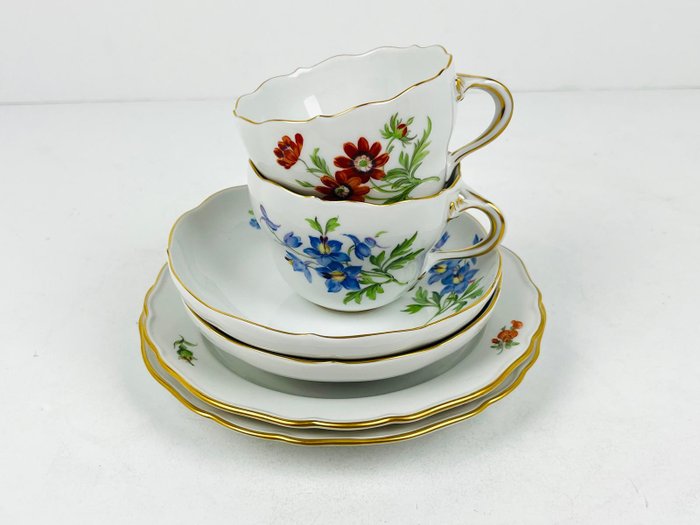 Meissen - Tekop sæt (6) - (NO RESERVE) - Porcelæn