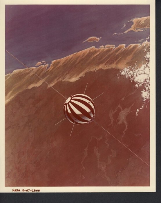 Par originale NASA Red Number Photos – Tidlig satellitudvikling - 1960-1970