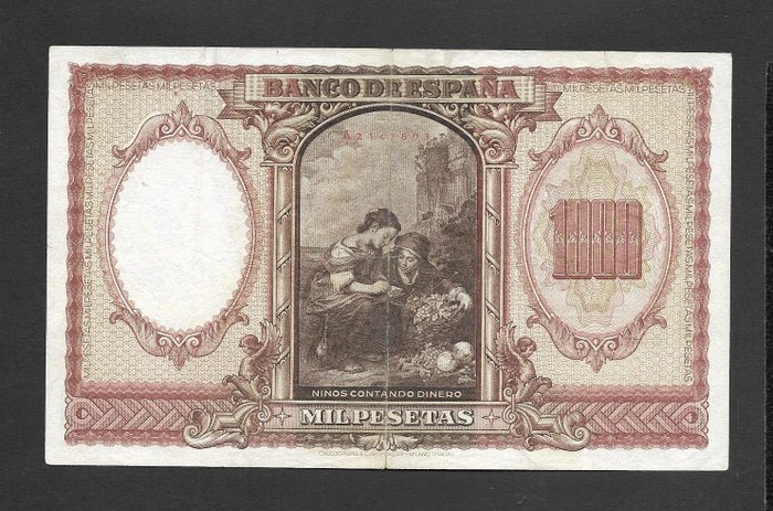 Spanien. - 2x 1000 Pesetas - 1940-1957-