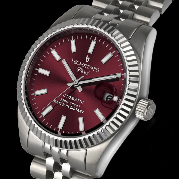 Tecnotempo - Fluted Automatic - "Limited Edition" - - Ingen mindstepris - TT.100.FLR (Red) - Mænd - 2011-nu