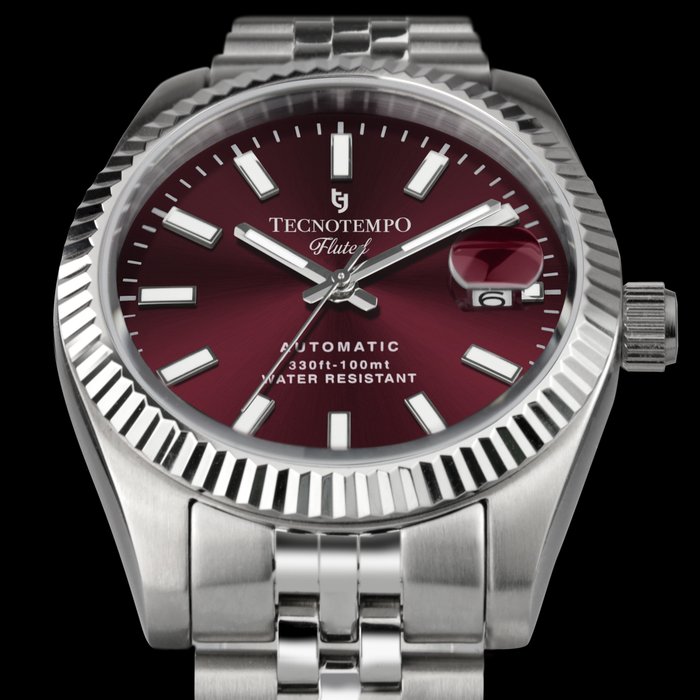 Tecnotempo - Fluted Automatic - "Limited Edition" - - Ingen mindstepris - TT.100.FLR (Red) - Mænd - 2011-nu