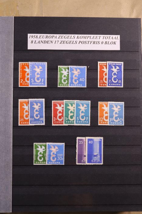 Europa CEPT 1956/1969 - Komplet samling på lagerark - Gratis forsendelse i Holland