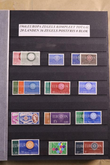 Europa CEPT 1956/1969 - Komplet samling på lagerark - Gratis forsendelse i Holland