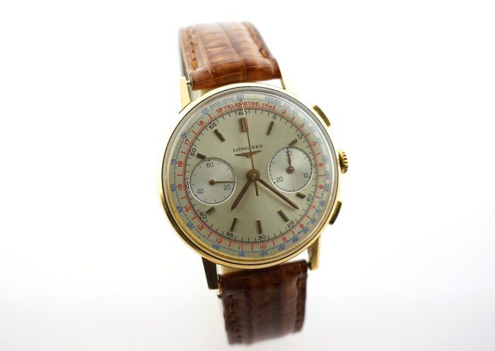 Longines - Chronograph Cal 30 CH Flyback Rose Gold 18K 18 Jewels - Ingen mindstepris - Mænd - 1950-1959