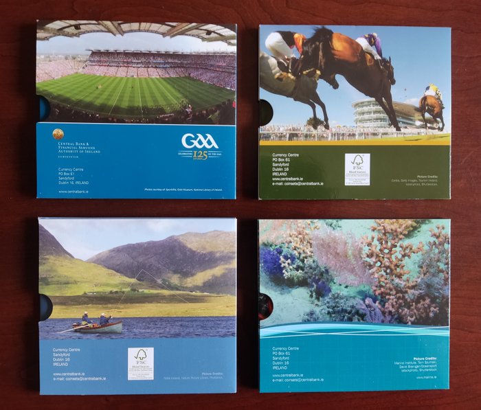 Irland. Year Set (BU) 2009/2015 (4 sets)  (Ingen mindstepris)