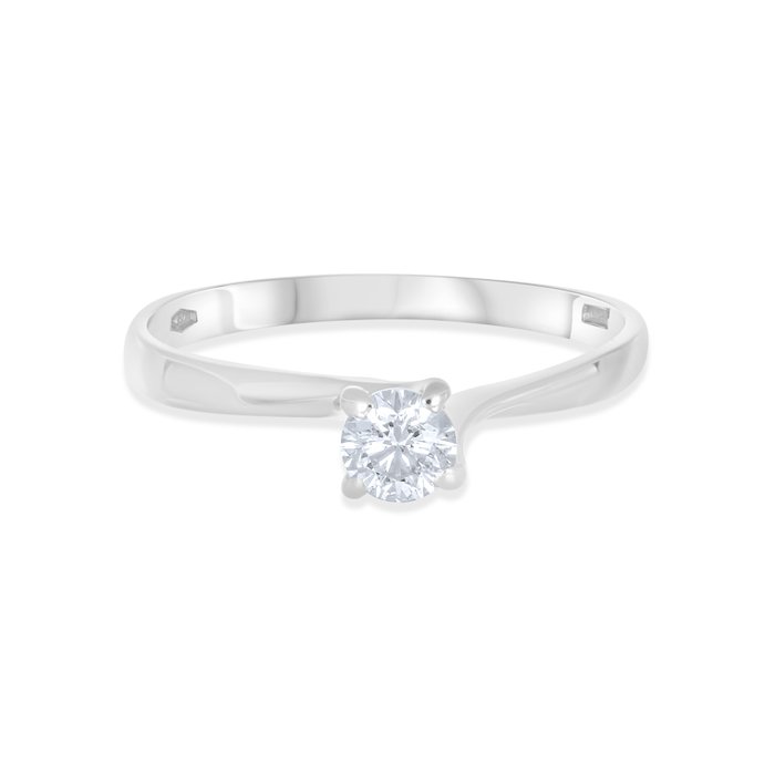 Ring - 18 kraat Hvidguld -  0.30ct. tw. Diamant (Natur)