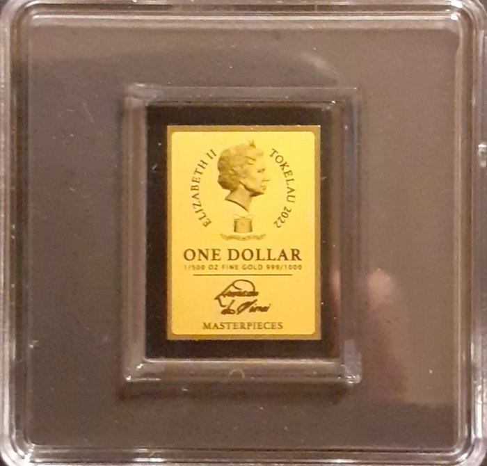 Tokelau. 1 Dollar ND Mona Lisa  - Colorized, 1/500 Oz (.999)  (Ingen mindstepris)