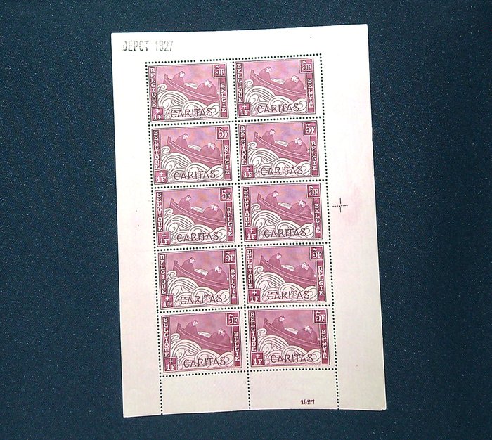 Belgien 1927 - Tuberkulose - OBP F253; nummer 253 in vel van 10