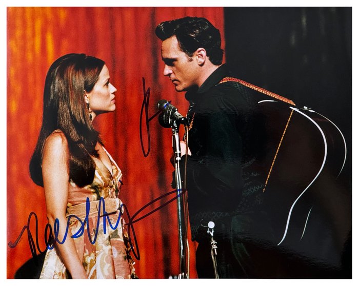 Joaquin Phoenix  Reese Witherspoon - Authentic Dual Signed Photo from "Walk the Line" - with LOA