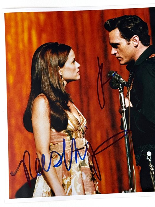 Joaquin Phoenix  Reese Witherspoon - Authentic Dual Signed Photo from "Walk the Line" - with LOA