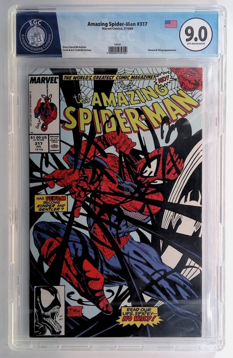 Amazing Spider-Man #317 - EGC graded 9.0 - 1 Graded comic - 1989