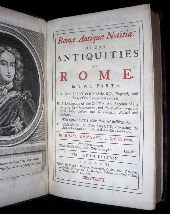 Kennett - Año 1737 Monumentos de Roma Romae Antiquae Notitia or The antiquities of Rome 14 grabados - 1737