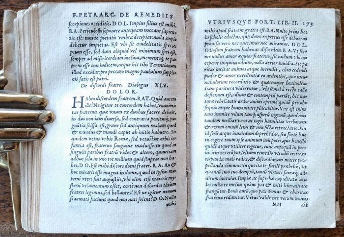 Francesco Petrarca - de Remediis utriusque Fortunae ad Azoñe libri duo - 1545