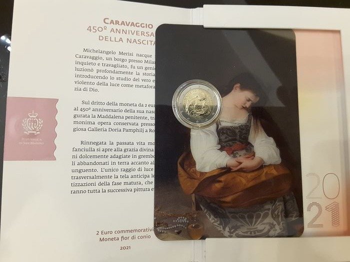 San Marino. 2 Euro 2021 "Caravaggio"  (Ingen mindstepris)