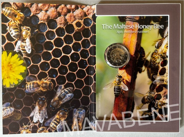 Malta. 2 Euro 2024 "Honey Bee" + "Cittadella" (2 monete)  (Ingen mindstepris)