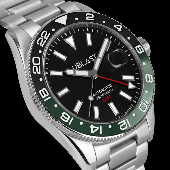 Ublast - Royal GMT Professional 30 ATM - UBRG44BGN - Automatic Swiss MOVT - Mænd - Ny