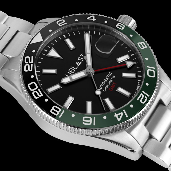 Ublast - Royal GMT Professional 30 ATM - UBRG44BGN - Automatic Swiss MOVT - Mænd - Ny