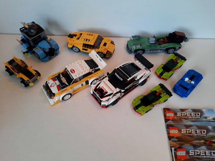 Lego - 76897+76896+4939+2x30434+30343+diverse - Nissan GT-R NISMO +1985 Audi Sport Quattro S1 +Coole auto's+2xAston Martin Valkyrie AMR Pro+ diverse