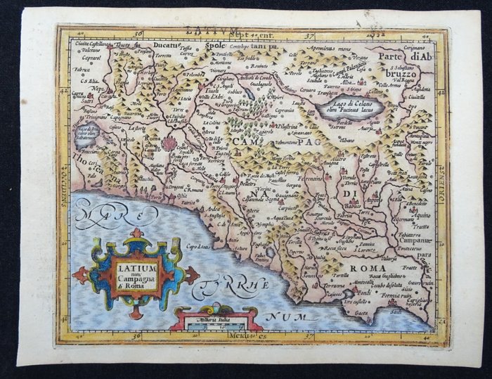 Europa - Italien / Rom / Lazio; Hondius / Mercator - Latium Campagna di Roma - 1601-1620