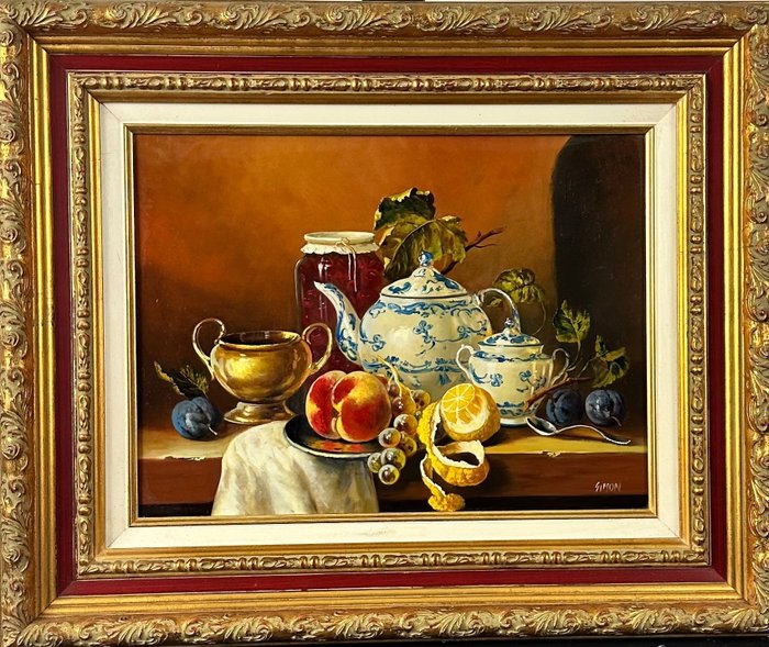 Simon Kati (1952 - ) - Nature morte a la théière