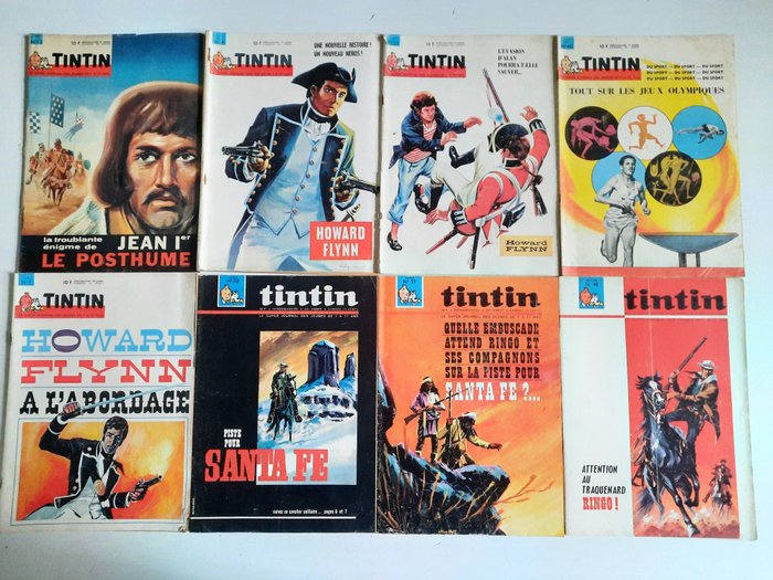 William Vance - Journal Tintin - 33 magazines + 2 posters - 34 magasiner - Første belgiske udgave - 1963/1987