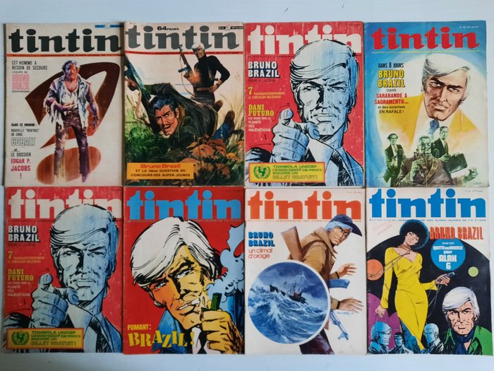 William Vance - Journal Tintin - 33 magazines + 2 posters - 34 magasiner - Første belgiske udgave - 1963/1987