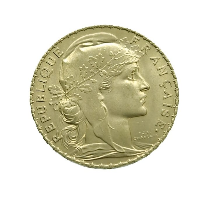 Frankrig Third Republic (1870-1940) 20 Francs 1912 Marianne