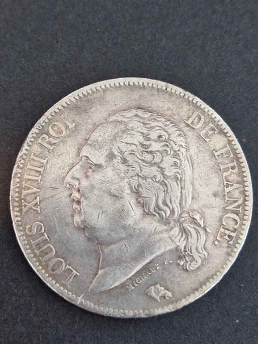 Frankrig Ludvig 18 (1814-1824) 5 Francs 1816-A  (Ingen mindstepris)