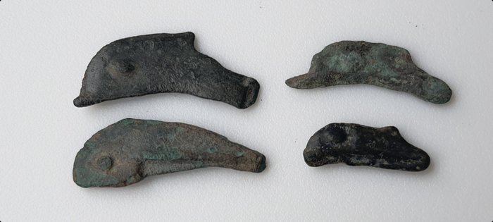 Sarmatia Olbia Lot of 4 cast Æ pieces Circa 5th century BC  (Ingen mindstepris)