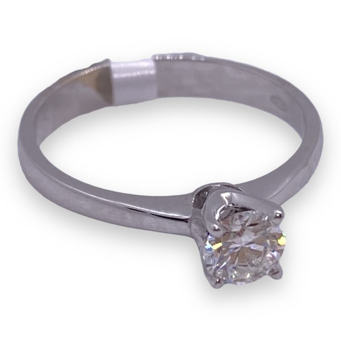 Forlovelsesring - 18 kraat Hvidguld -  0.40ct. tw. Diamant (Natur) - ENLIG RING