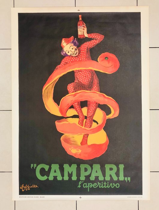 Leonetto Cappiello - Campari L'aperitivo (large size cm 140 x 100) - 1950‹erne