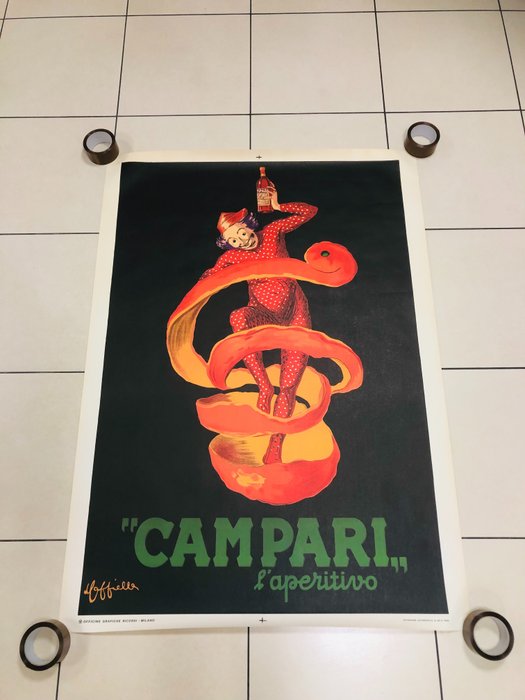 Leonetto Cappiello - Campari L'aperitivo (large size cm 140 x 100) - 1950‹erne