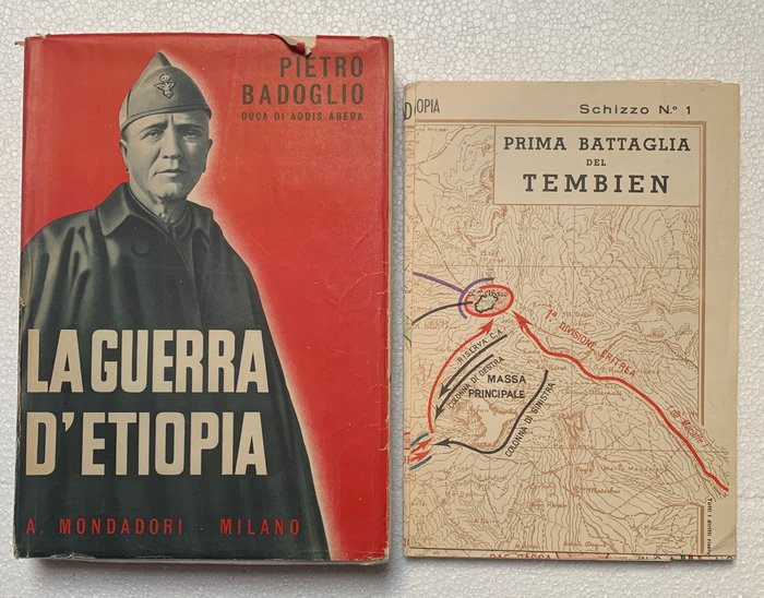 Pietro Badoglio; Enrico Portino; Benito Mussolini - "Guerra d'Etiopia" "Quattro anni di Passione" "Dizionario Mussoliniano" - 1935-1939