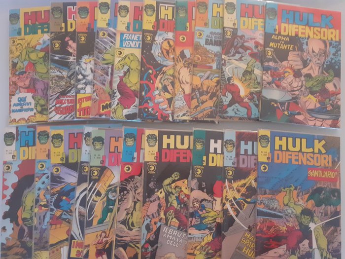 Hulk e i Difensori ed. Corno completa - con poster ed  adesivi - 44 Comic - Første udgave - 1975