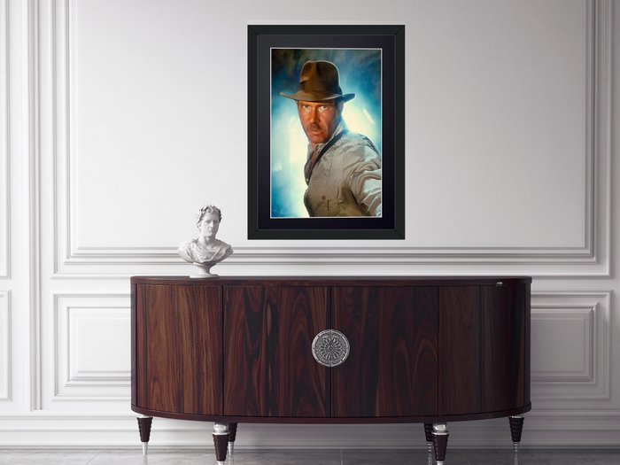 Harrison Ford - The Temple of Doom (1984) - Fine Art Photography - Luxury Wooden Framed 70X50 cm - Limited Edition Nr 02 of 30 - Serial ID 16790 - Original Certificate (COA) Hologram Logo Editor and QR Code - 100% New items