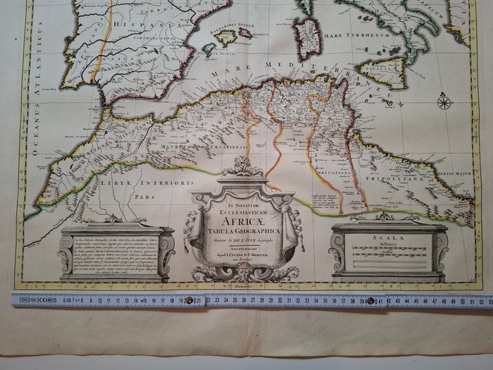 Afrika - Spanien, Italien og Afrika; Sanson d'Abbeville - Inleidinge tot de Geografie et. - 1721-1750