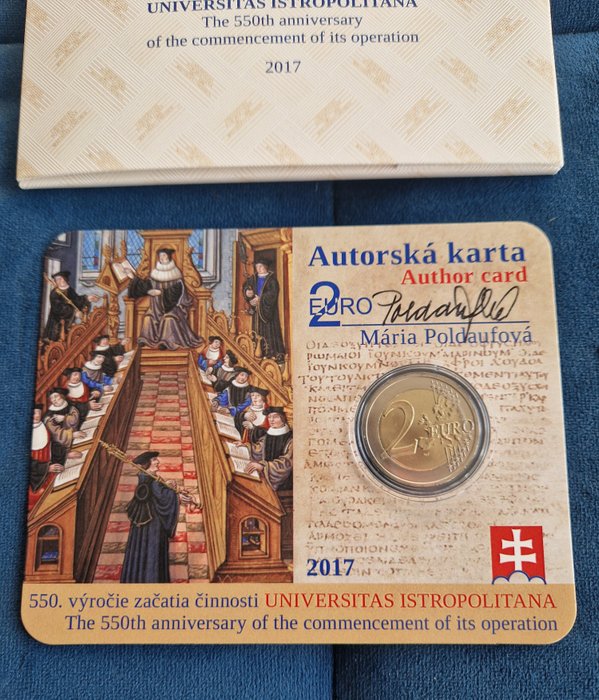 Slovakiet. 2 Euro 2017 "Universitas Istropolitana" (signed by the author)