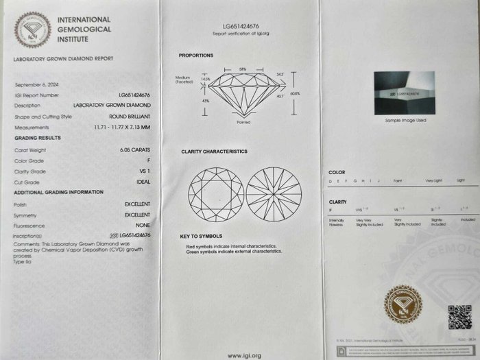 Ring Platin -  8.46ct. tw. Diamant (Laboratoriedyrket) - Diamant - Perfekt gave til hende