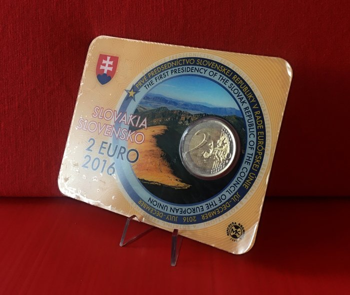 Slovakiet. 2 Euro 2009/2016 (3 coincards)  (Ingen mindstepris)