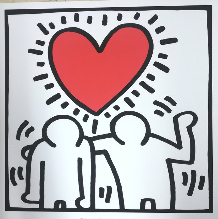 Keith Haring - A heart in Love - Big Size