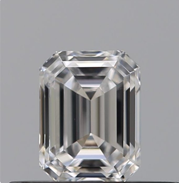 Ingen mindstepris - 1 pcs Diamant  (Natur)  - 040 ct - Smaragd - D (farveløs) - IF - Gemological Institute of America (GIA)