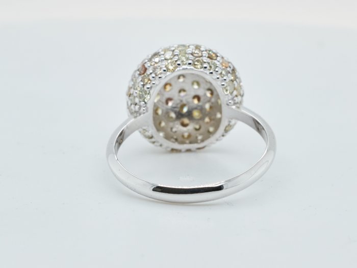 Ingen mindstepris - Ring 14 kt. -  2.16ct. tw. Diamant (Naturfarvet)