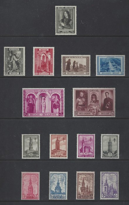 Belgien 1939 - Hele året - OBP/COB 496/526