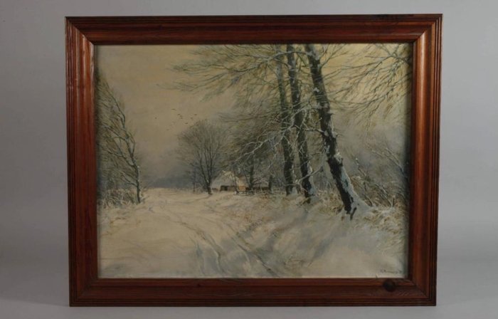 Rudolf Hermanns (1860-1935) - Winterlandschap