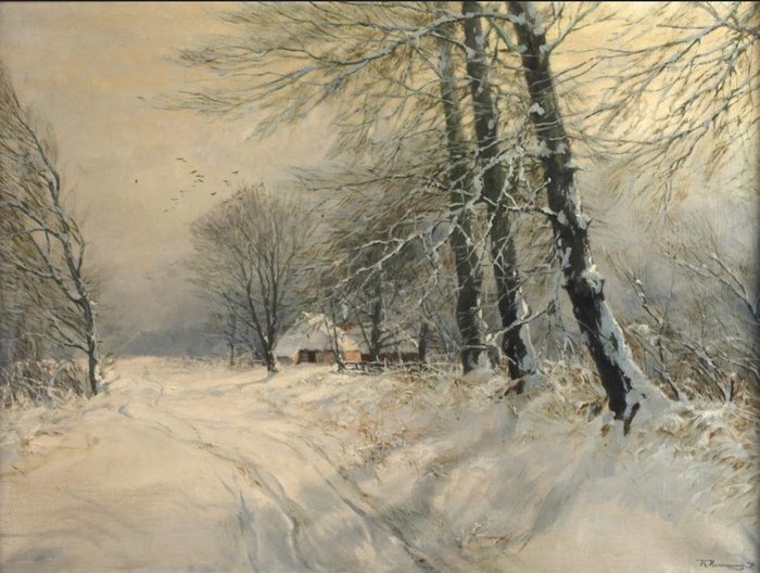 Rudolf Hermanns (1860-1935) - Winterlandschap