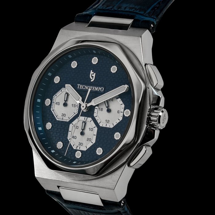 Tecnotempo - Chronograph "Ocatogon" - Blue dial - - TT.OCT.BL - Mænd - 2011-nu