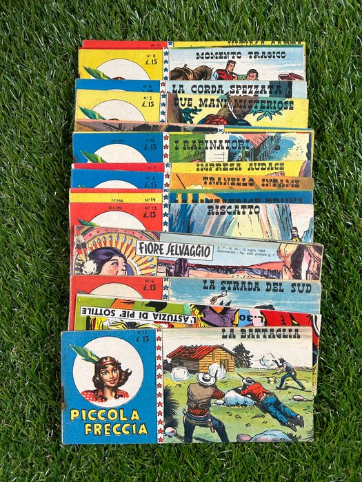 Piccole donne a fumetti 14x strisce assortite - Piccola Freccia - Fiore Selvaggio - 14 Album - Første udgave - 1950